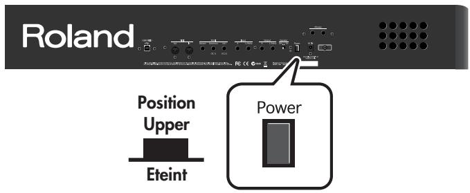 ROLAND FP-4 - Brancher l'adaptateur secteur - 1