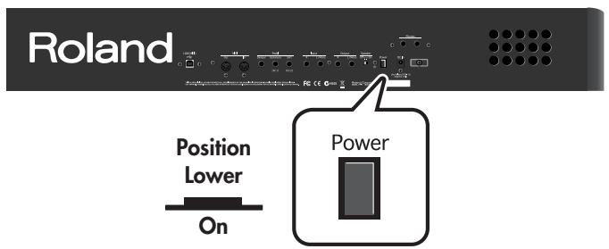 ROLAND FP-4 - Mise sous tension - 2