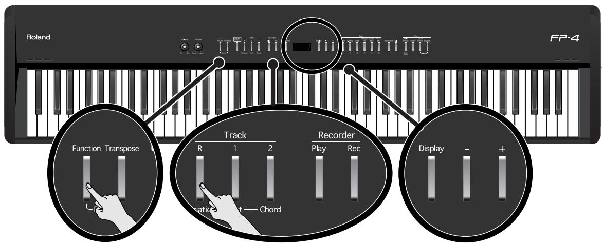 ROLAND FP-4 - Charger un set de réglages de jeu que vous avez sauvegardé - 2