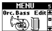 ROLAND FR-5B - Paramètres '5. ORC BASS EDIT - 1