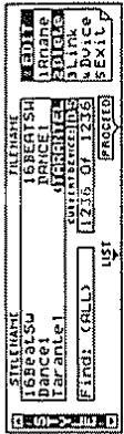 ROLAND G-1000 - Disk list edit: programmation de la base - 3