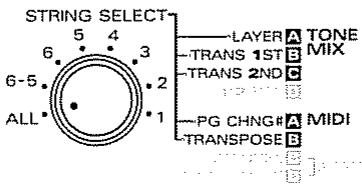 ROLAND GR-30 - Choix de différents réglages pour différentes cordes (STRING SELECT) - 1