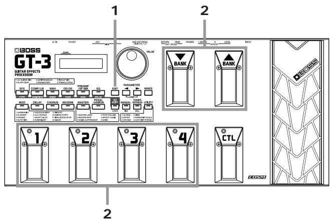 ROLAND GT-3 - Annuler les modifications - 1