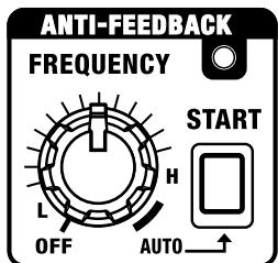 ANTI-FEEDBACK FREQUENCY START H L OFF AUTO