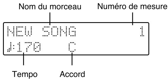 Nom du morceau Numéro de mesure NEW SONG 1 J:170 C Tempo Accord