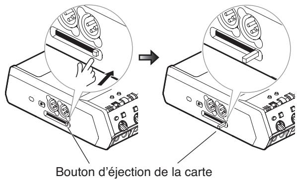 ROLAND CD-2 - Appuyez sur le bouton d'éjection de la carte situé à droite du connecteur CF. - 1