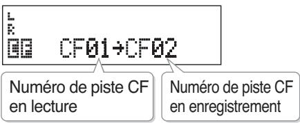 ROLAND CD-2 - Appuyez plusieurs fois sur dubeing jusqu'à ce que “CF → CF” apparaisse à l'écran. - 1