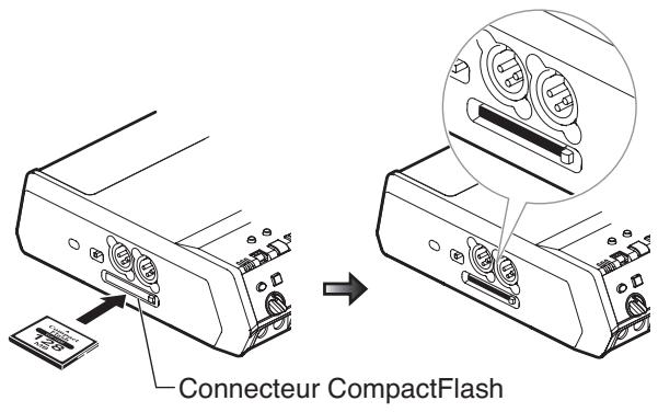ROLAND CD-2 - Insérez la carte CF dans son logement. - 1