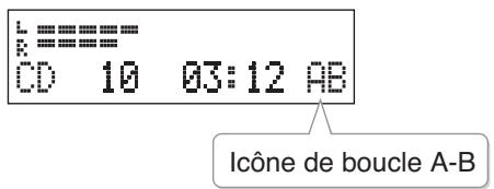ROLAND CD-2 - Appuyez sur a-b au moment où vous voulez que la boucle prenne fin. - 1