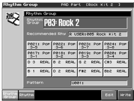 ROLAND FANTOM X6 - Sélection du groupe rythmique - 1