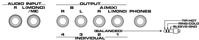 ROLAND FANTOM X6 - Connecteurs digital in/out (s/p DIF coaxial) - 1