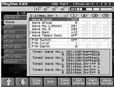 ROLAND FANTOM X6 - Modification des waveforms (wave) - 1