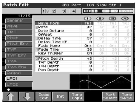 ROLAND FANTOM X6 - Modulation cyclique du son (LFO) - 1