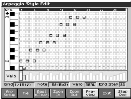 ROLAND FANTOM X6 - Création d'un style d'arpège (arpeggio style edit) - 1
