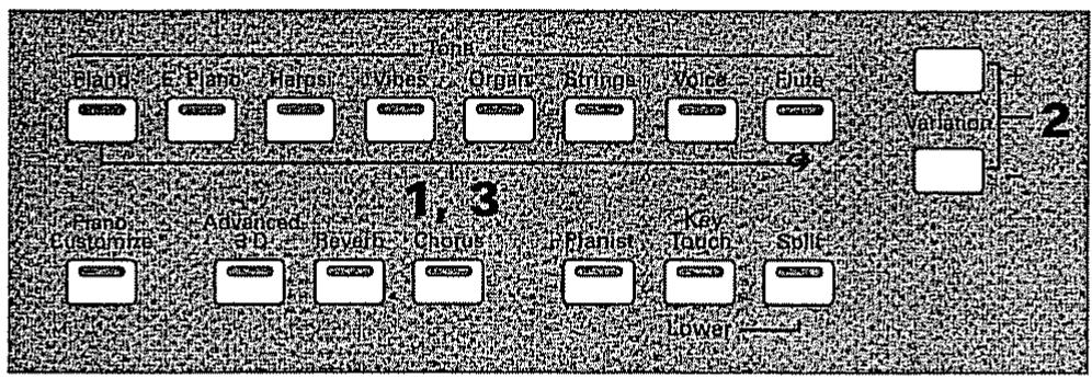 ROLAND HP-337 E - Jouer avec différents sons - 1