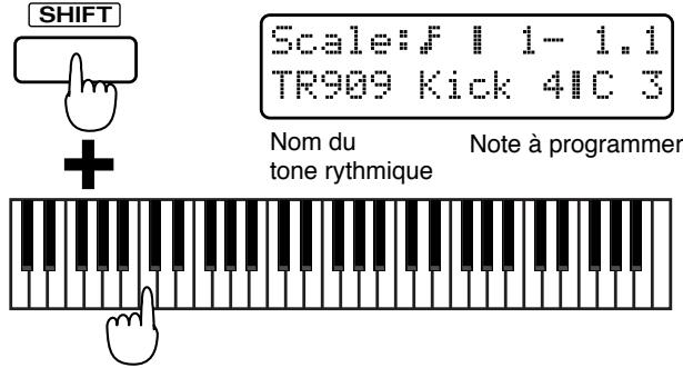 ROLAND JX-305 - Sélection de la note (tone rythmique) à programmermer - 2