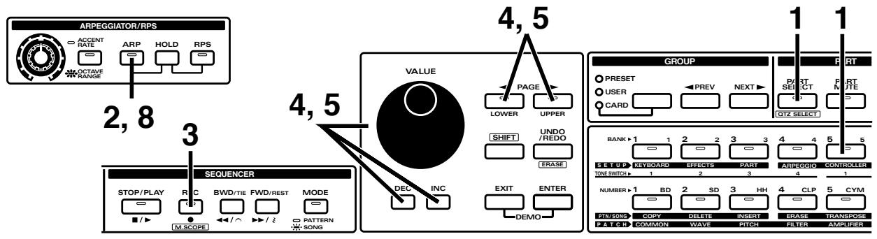 ROLAND JX-305 - Enregistrement des arpèges - 1