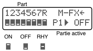 ROLAND JX-305 - Pressez PAGE [<] [>] plusieurs fois pour selectionner la page "M-FX". - 1