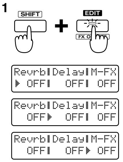ROLAND JX-305 - Commuter On/Off les effets - 1