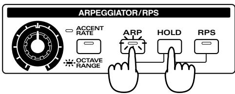 ROLAND JX-305 - Jeu d'un accord pour déclencher des arpèges (Arpégiateur) - 6