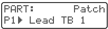 ROLAND JX-305 - Sélection du patch qui sera assigné à une partie - 1