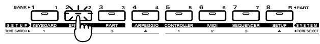 ROLAND JX-305 - Utilisez PART [1]–[R] pour sélectionner la partie que vous désirez enregistrer (la partie à enregistrer). - 1