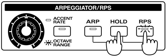 ROLAND JX-305 - Reproduction continue d'une phrase (maintien de RPS ou RPS Hold) - 3
