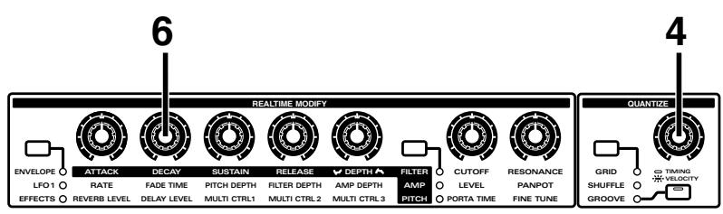 ROLAND JX-305 - Réglage du volume et du panoramaque pour chaque instrument (Part Mixer ou mixeur de partie) - 1