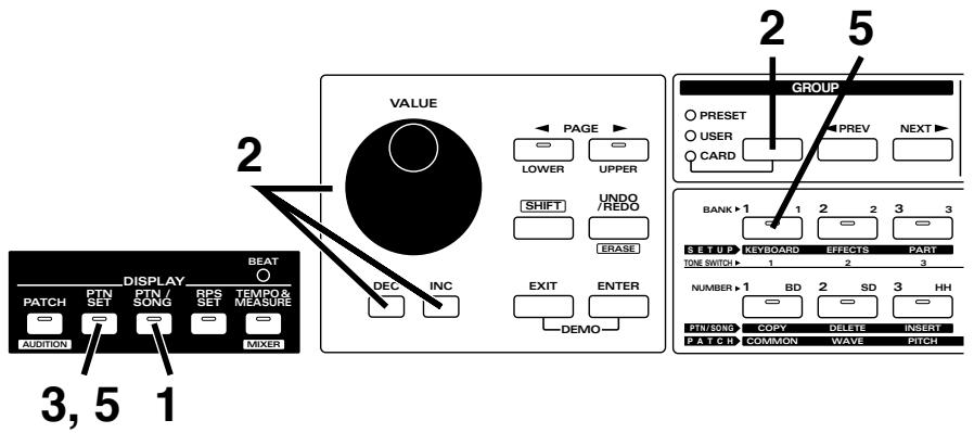 ROLAND JX-305 - Référencement des patterns à rappeler - 1