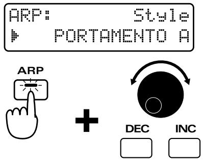 ROLAND JX-305 - Dans la section ARPEGGIATOR/RPS, pressez [ARP] pour activer l'arpégiateur (p. 34). - 1