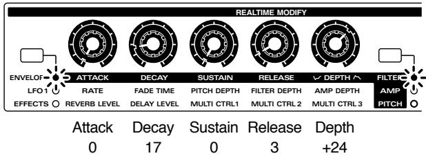 ROLAND JX-305 - Sélectionnez le patch P:B61. - 1