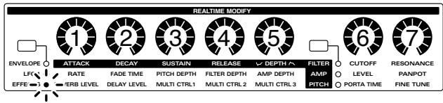 ROLAND JX-305 - Quand l'indicateur "EFFECTS" est allumé - 1