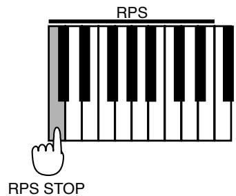 ROLAND JX-305 - Pour stopper la reproduction de toutes les phrases, pressez la note la plus à gauche (RPS STOP). - 1