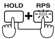 ROLAND JX-305 - Tenez enforcé [HOLD] et pressez [RPS]. - 1