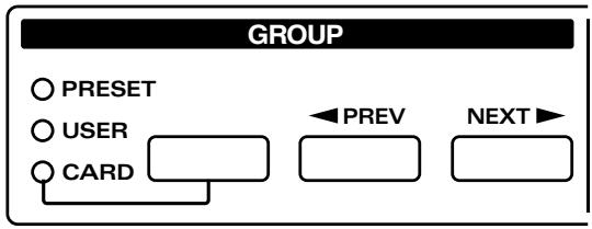 ROLAND JX-305 - Pressez [PRESET/USER/CARD] dans la section GROUP pour selectionner le groupe. - 1