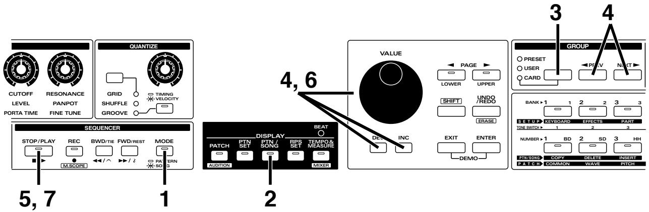 ROLAND JX-305 - Selection d'un pattern - 1