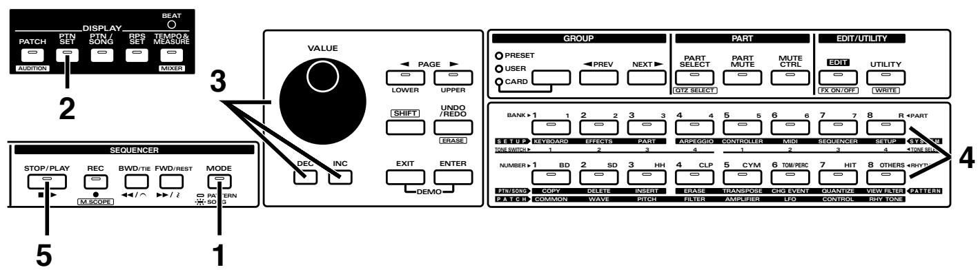 ROLAND JX-305 - Rappel d'un pattern - 1