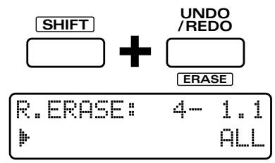 ROLAND JX-305 - Durant l'enregistrement, tenez enforcé [SHIFT] et pressez [ERASE]. - 1