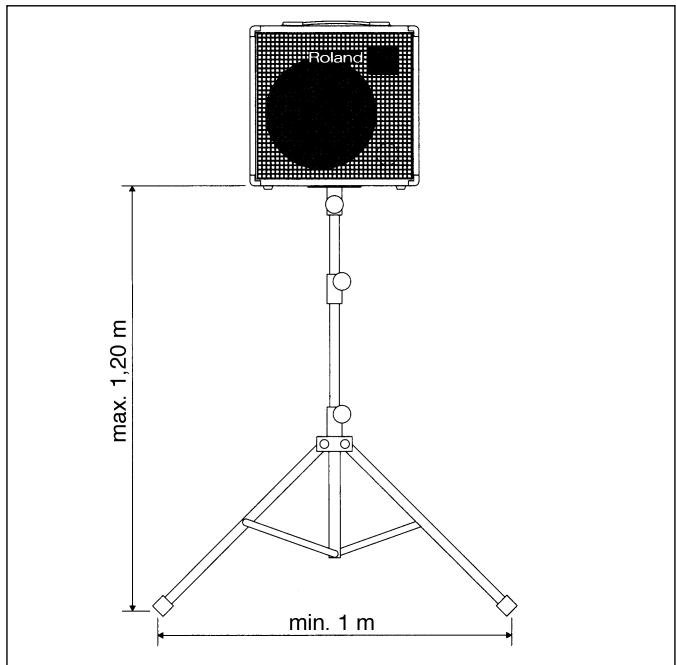 ROLAND KC-100 - Utilisation d'un PIED - 4
