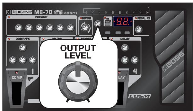 ROLAND ME-70 - Regolazione del volume - 1