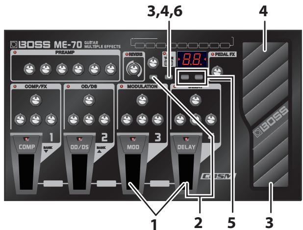 ROLAND ME-70 - Adjusting the Expression Pedal - 1