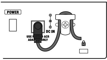 POWER DC IN USE ACR ADA ONLY K