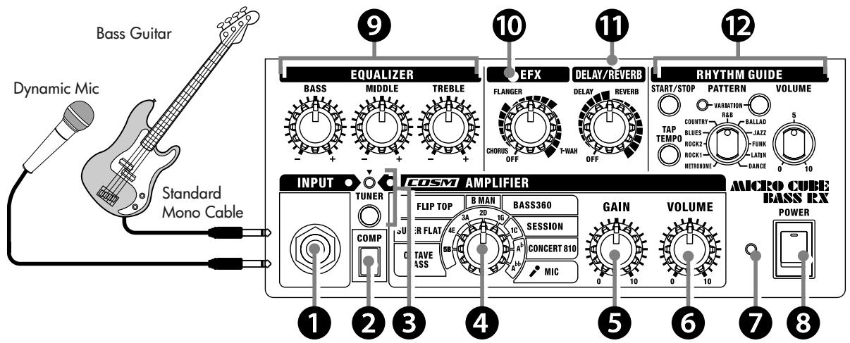 ROLAND MICRO CUBE BASS RX - Control Panel - 1