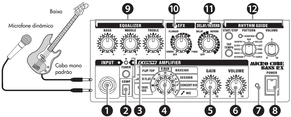 ROLAND MICRO CUBE BASS RX - Painel de contrôle - 1