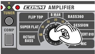 ROLAND MICRO CUBE BASS RX - Appuyez sur le bouton TUNER. - 1