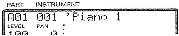 PART INSTRUMENT A01 001 'Piano 1 LEVEL PAN : i a a :