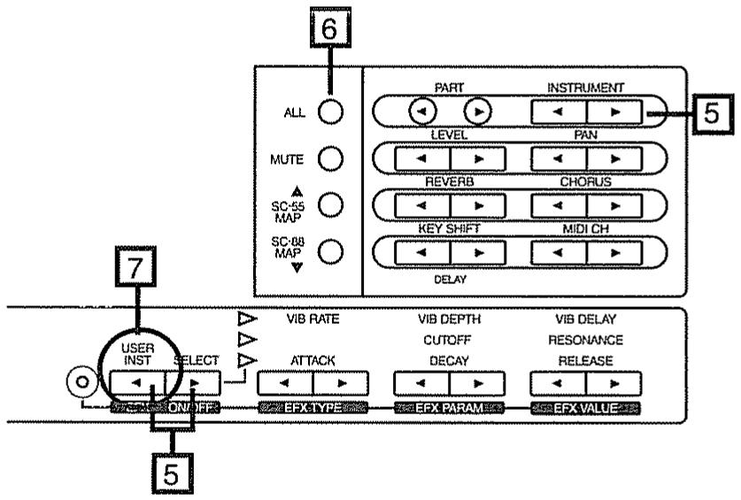 ROLAND SC-88 PRO - Pressez le bouton [USER INST] pour éteindre l'indicateur et terminer la procédure. - 1