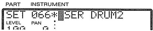 PART INSTRUMENT SET OBE*SER DRUM2 LEVEL PAN :