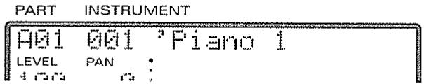 PART INSTRUMENT A01 001 ° Piano 1 LEVEL PAN : i i n o : : :