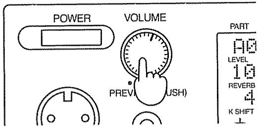 POWER VOLUME PREV USH) PART A0 LEVEL 10 REVERB 4 K SHIFT